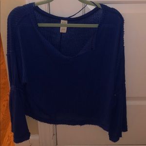 Free People bell sleeve top